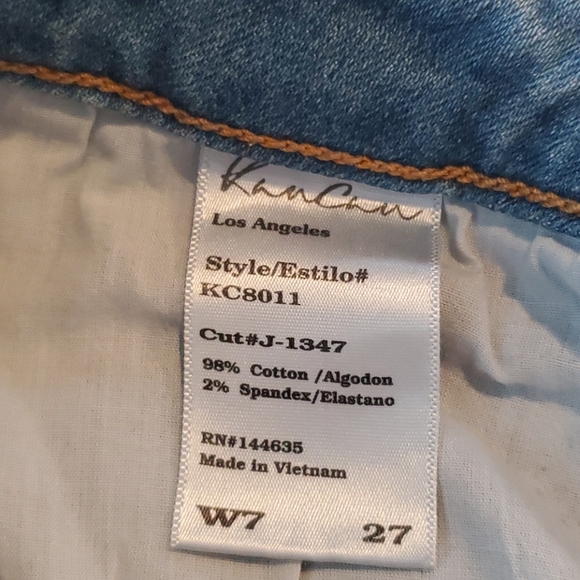 KanCan Mid Rise Light Wash Distressed Skinny Jeans 27 - Picture 9 of 15